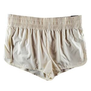 DSG High Rise Running Shorts Light Sand 3in‎ Inseam Lined Womens Size 2XL New